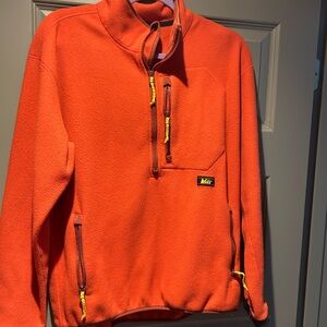 REI Men's Bright Orange Performance Jacket - Small